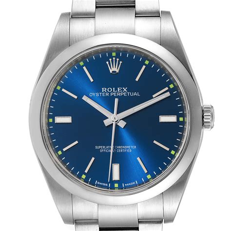 rolex oyster 39 blue|rolex oyster perpetual 39 114300.